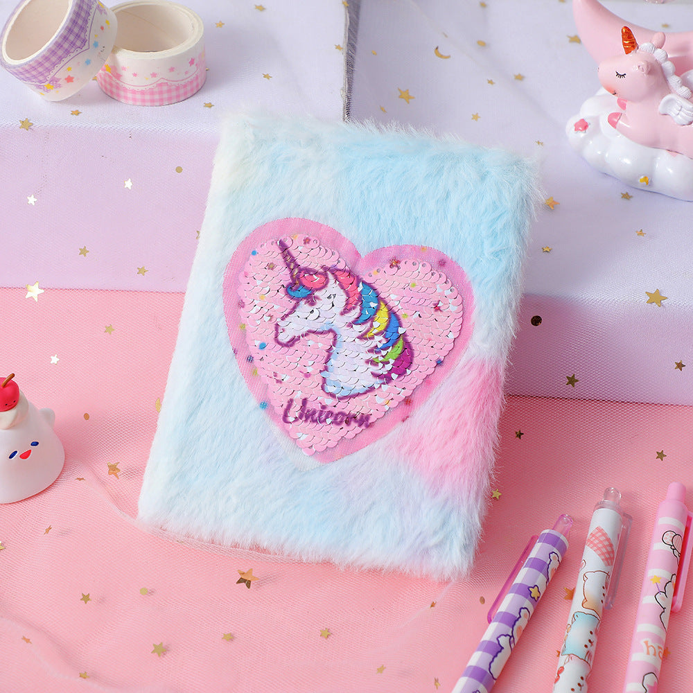 Wholesale Cartoon Plush Notebook Cute Girls Embroidery Account Book